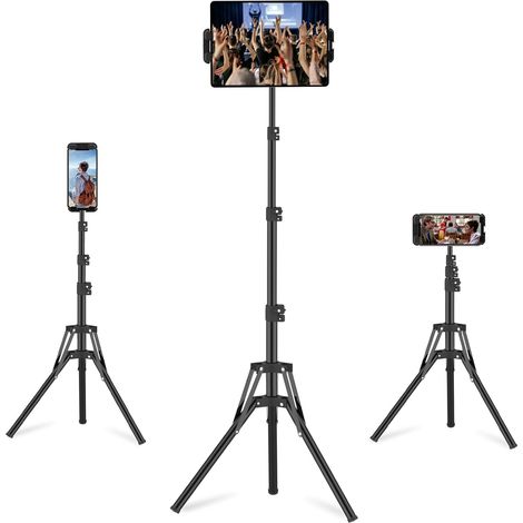 Support Trépied Tablette Réglable 160cm Universel pour Tablettes 4,7-13,5 Pouces & Smartphones Compatible iPad (1/5)