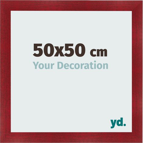 yd. - Cadre photo 50x50 - Vin Rouge Patine - MDF - Pisa (1/5)