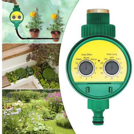 Contrôleur électronique d'irrigation pour robinet de jardin - Étanche - Minuterie d'arrosage automatique (1/5)