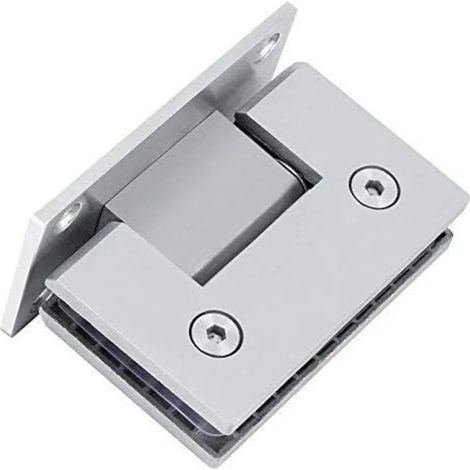 Charnière à pince à 90° pour porte de douche en verre de 8 à 10 mm, avec vis (1/5)