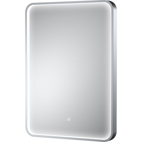 Hudson Reed Pictor Chrome Inset Framed LED Touch Sensor Bathroom Mirror 700mm H x 500mm W