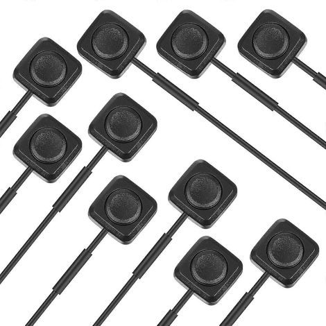 Interrupteurs à bouton-poussoir noirs pour voiture, mini-interrupteurs à bascule compatibles avec une utilisation automobile, lot de 10 (1/5)