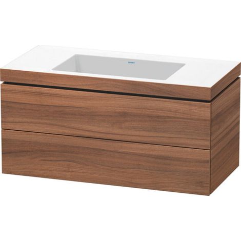 Lavamanos Duravit L-Cube con base mural, 100x48 cm, 2 cajones, (1/5)