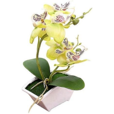 Künstliche Orchideen im Topf, Partydekoration – Grün (1/5)