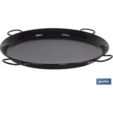 COFAN paellera acero esmaltada ø80cm (4 asas) , Paellera fabricada en acero esmaltado con 4 asas, en formato tradicional. Disponemos varias de medidas con comensales especificados.