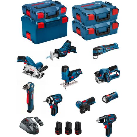 BOSCH Kit 12V BMK10-28DD3 (GSR12V-15+GDR12V-105+GKS12V-26+GWS12V-76+GST12V-70+GOP12V-28+GSA12V-14+GWB12V-10+GLI12V-80+GHO12V-20)