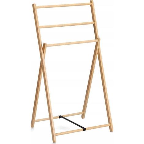 Zeller Porta asciugamani in bambù naturale 50 x 42 x 95 cm (1/3)