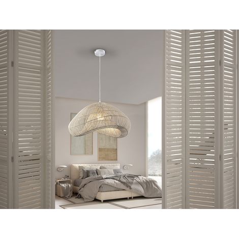 LAMPARA SABAH RATAN BLANCO 55CM (1/3)