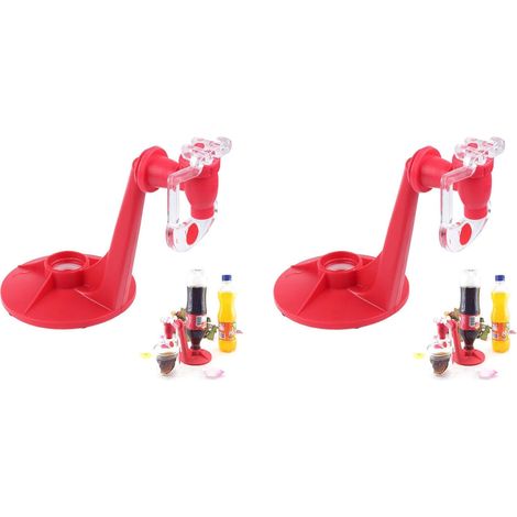 Set di 2 dispenser di bevande in plastica, dispenser di soda a pressione manuale, interruttore portatile, dispenser di bottiglie d'acqua a pressione manuale (1/5)