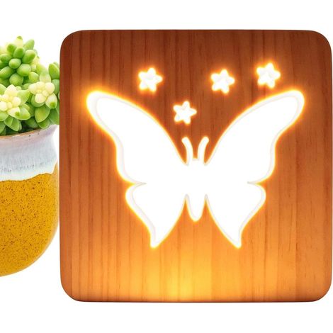 Veilleuse De Table Ambiance Lumineuse Sur En Bois (1/5)