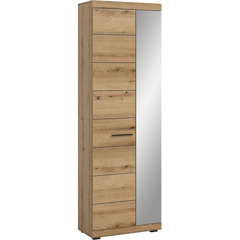 Scout Kleiderschrank 1 Tür 1 Spiegeltür Eiche Dekor.