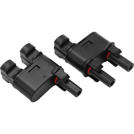 2-in-1 PV-Solarstecker, Paar aus 2 Stück, Photovoltaik-Crimpverbinder für DC-Kabel, Reihenschaltung auf der Stromschiene. (1/5)