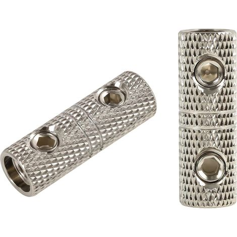 2pcs Cosses de Câble Audio 10 mm² Connecteurs Bout à Bout pour Amplificateur Audio, Voiture, Bateau, et Autres Applications Raccords de Câble Solides et Durables, Adaptés aux Câbles 8-10GA (1/5)