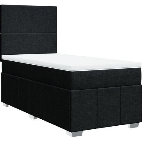 Maison Exclusive - Boxspringbett mit Matratze Schwarz 100x200 cm