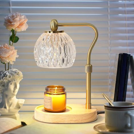 Lampe à Bougies Sécuritaire Veilleuse - Minuterie 3 Périodes + Variateur 4 Niveaux - Design Rétro, Électrique, Lampe de table (1/5)