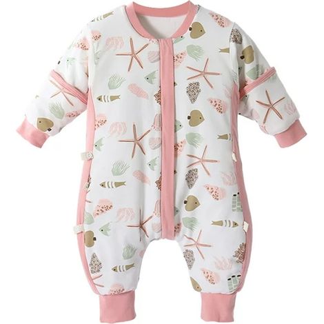 1 gigoteuse, manches amovibles, jambes séparées, ourlet large, fermeture éclair à 3 curseurs, pour bébés et jeunes enfants (1/5)