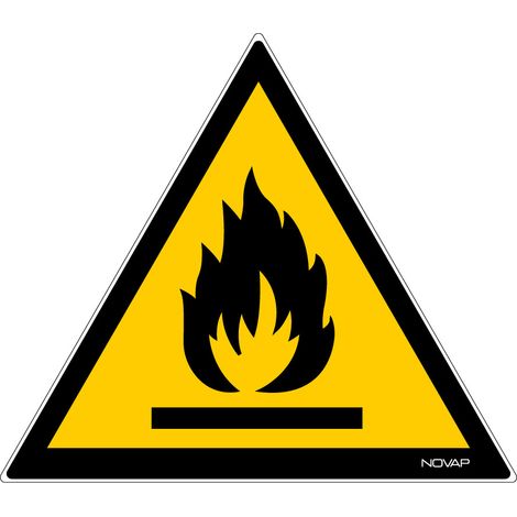 Panneau Danger matières inflammables - Rigide Triangle 300mm - 4200033 (1/2)