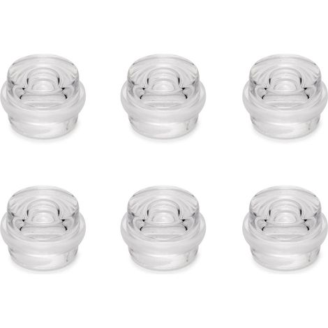 Set di 6 tappi adesivi cilindrici per porte, fissaggio a pavimento, plastica, trasparente 4032520 EMUCA (1/5)