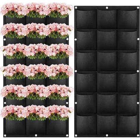 Vertical Planting Bag with 18 Hanging Pockets for Growing Flowers, Vegetables, and Herbs - Ideal