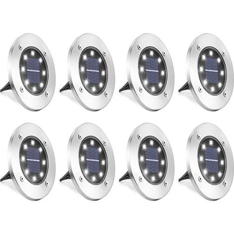 Pack of 10 lights solar waterproof IP65  8 LED by lamp  Battery 8 to 12 hours  Installation fast cordless (1/5)