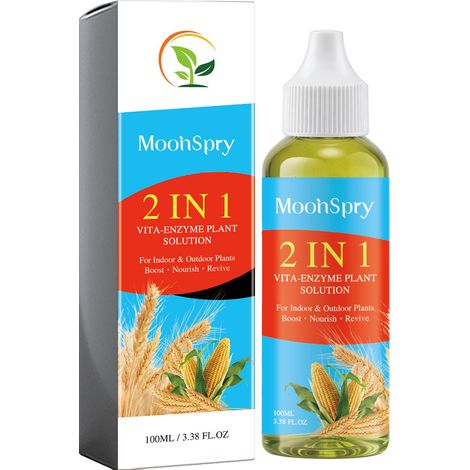 MOONSPRY 2-in-1 Vita Enzyme Pflanzennährstofflösung: Ergänzt die Nährstoffversorgung von Blumen und Grünpflanzenwurzeln (1/5)