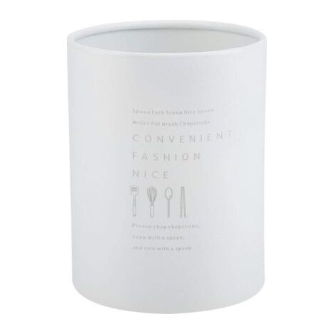 Pair Boîte de rangement pot à couverts cuillère fourchette rangement baguettes inox blanc