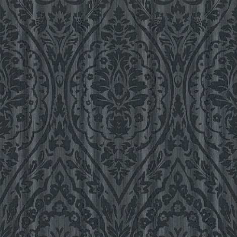 BRICOFLOR Papier peint baroque Tapisserie baroque Papier peint intissé Gris Anthracite - 10,05 x 0,53 m (1/5)