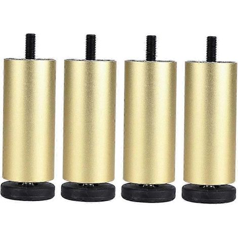 4 pieds de rechange pour canapé, compatibles avec table basse et table d'appoint, dorés, 15 cm (1/5)