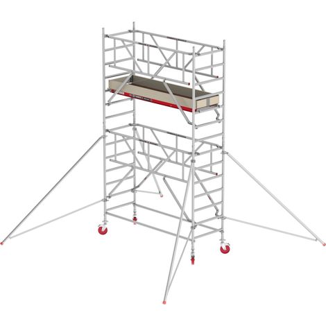 Altrex Fahrgerüst RS Tower 41 PLUS Aluminium mit Safe-Quick® und Holz-Plattform 5,20m AH breit 0,90x1,85m