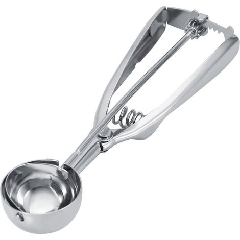 Tbest Cuillère à glace en acier inoxydable WMF, petite pelle à crème glacée 4 cm, poignée de déclenchement de 4 cm, pelle à glace en acier inoxydable (4 cm), Tbest8063xmrg2e-01.. (1/5)