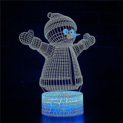 Lampe à illusion 3D, 7 couleurs à changement optique, lumière tactile, USB et télécommande, style Art Déco, pour une ambiance romantique (1/5)