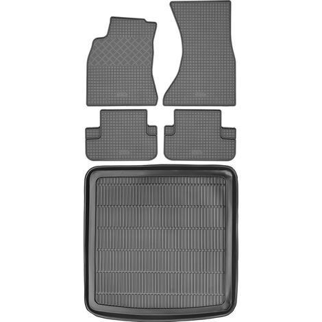 Juego de alfombrillas de goma para coche y maletero para Audi A4 B8 Kombi (2007-2015).