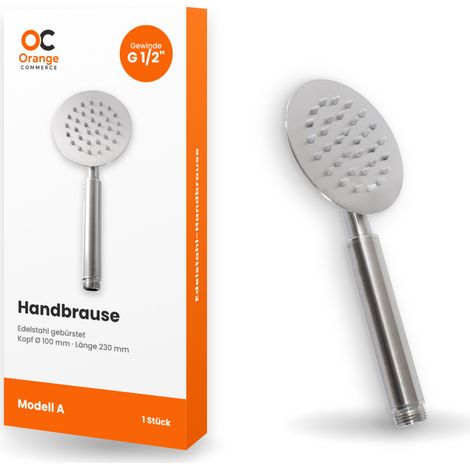 Edelstahl Handbrause Duschkopf Brausekopf Duschbrause Duscharmatur Dusch Kopf A (1/4)