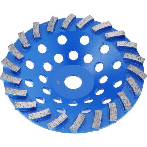 Meule diamantée à 24 dents, bleue, 180 mm, grain 30, pour le ponçage du béton, de la pierre et du ciment (1/5)