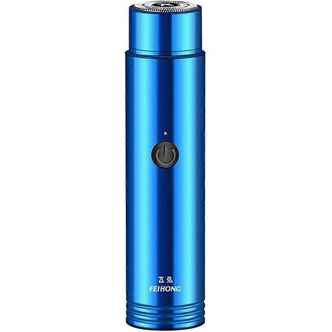 Mini-Akku-Elektrorasierer für Herren, Haarentfernungsgerät – 10,6 x 2,6 cm – Blau (1/3)