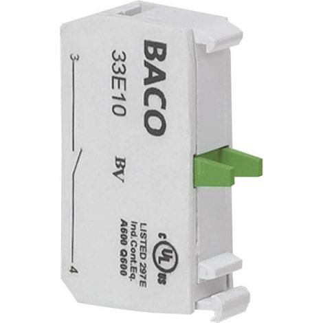 BACO 33E10Y7 Elemento di contatto 1 NA Momentaneo 600 V 1 pz.