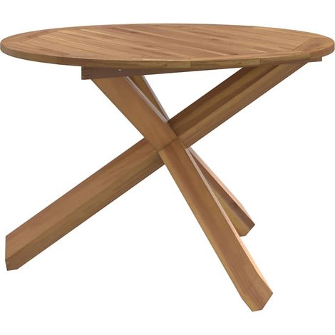 Gartentisch Ø109x74 cm Massivholz Teak