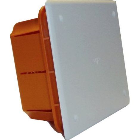 Electraline 60413 Boite de derivation encastrer maconnerie, Blanc / orange