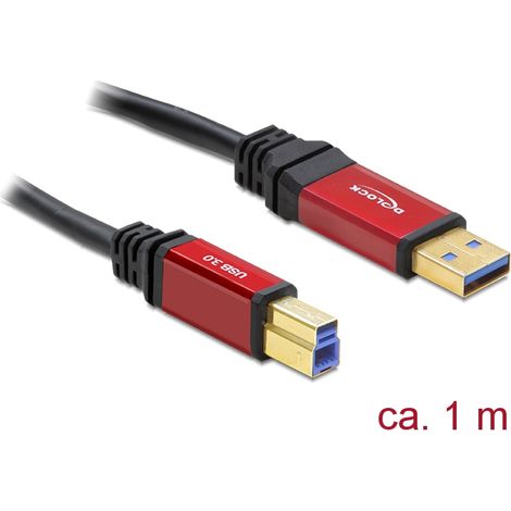 Cable USB 3.0 Rojo A-B  M/M 1m