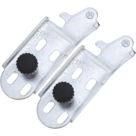 Charnières Inférieures Métalliques pour Porte de Réfrigérateur, Lot de 2 Pièces en Acier Inoxydable, Remplacement Compatible Multi-modèles, Réparation de Charnières de Congélateur (1/5)