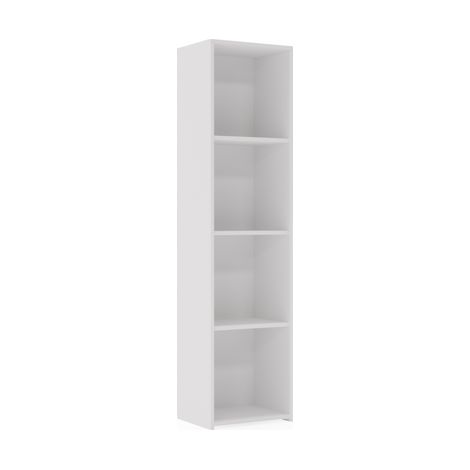 Étagère Loni 160x40 cm pour livres, bibliothèque, salon, chambre à coucher, chambre d'enfant, blanc