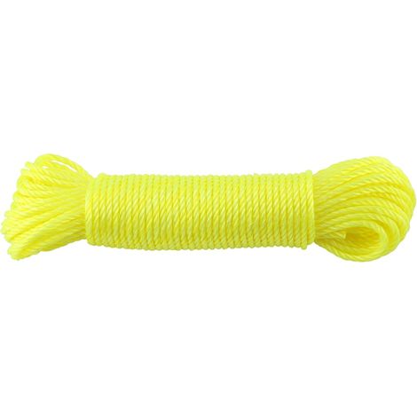 20m Corde en Nylon Jaune Ligne à Étendre Jardin Camping Extérieur (1/5)