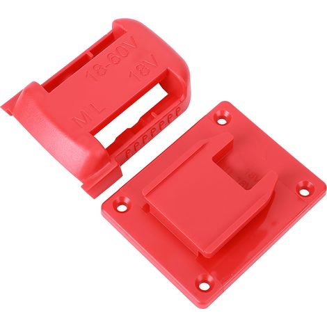 Dispositif de fixation pour batterie 20V pour batterie 18V et outils électriques Rouge (1/5)