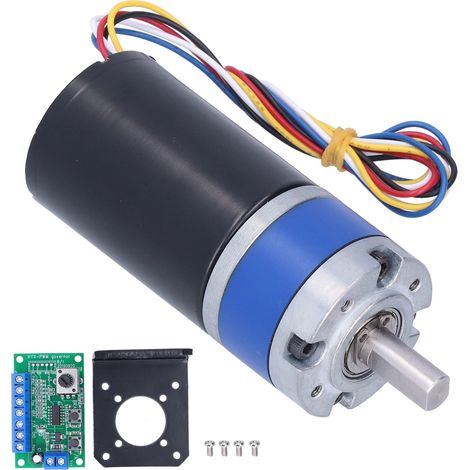 Moteur à engrenages CC 24V sans balais, bobine en cuivre pur, réducteur de vitesse, avec contrôleur CM36-3650 85RPM (1/5)