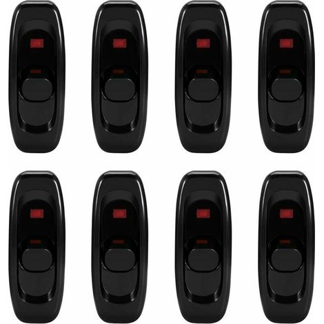 Interrupteur En Ligne - 250 V 10 A - Pour Lampe De Chevet Et Lampe De Bureau - 8 Pièces (1/5)