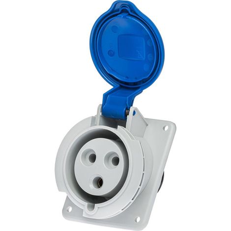 Prise encastrable P17 Cee 32A 2P+T – Étanche IP44 pour milieu professionnel – Raccordement par borne à vis – Compatible coffrets IDE