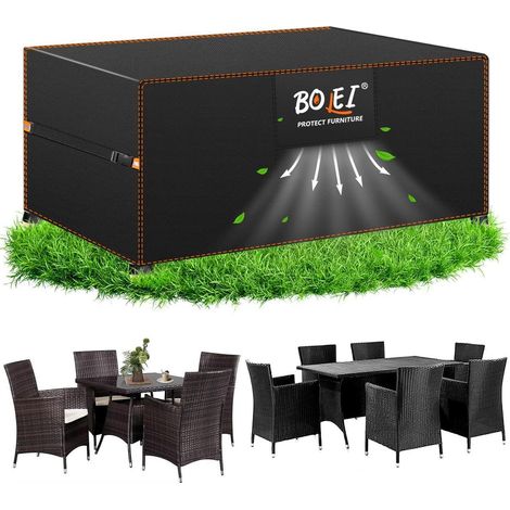 Gartenmöbel Abdeckung 150x90x75cm, 420D Oxford Stoff, Wasserdicht, mit Belüftung (1/5)