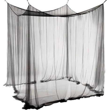 Moustiquaire Rectangulaire Lit, Blanc Ciel De Lit, Double Simple, Facile À Installer[W174] (1/5)