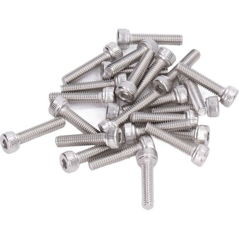 Vis M4x0,7mm Tête Hexagonale Creuse, Lot de 100 Vis en Acier Zingué, Kit de Fixation Industrielle, Boulonnerie Résistante (1/5)
