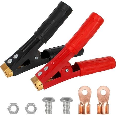 2 pinces crocodile en cuivre 1000A pour cbles de dmarrage clips de batterie de voiture PZCC (1/4)